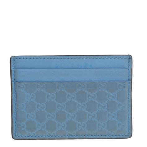 blue gucci card holder